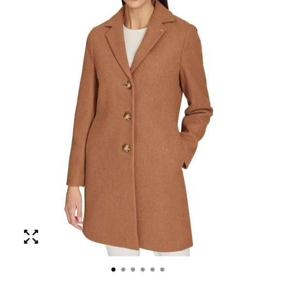Calvin Klein Chocolate Brown Overcoat - Picture 2 of 8